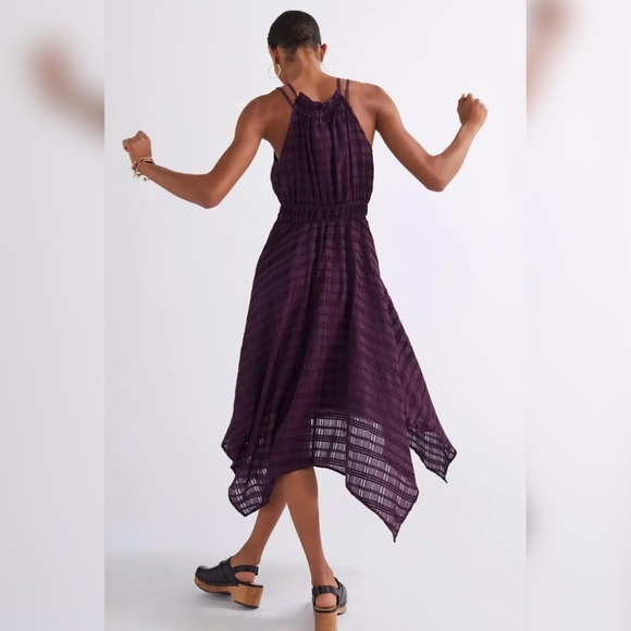 Anthropologie Halter Midi Dress Size M $170 - Picture 2 of 7